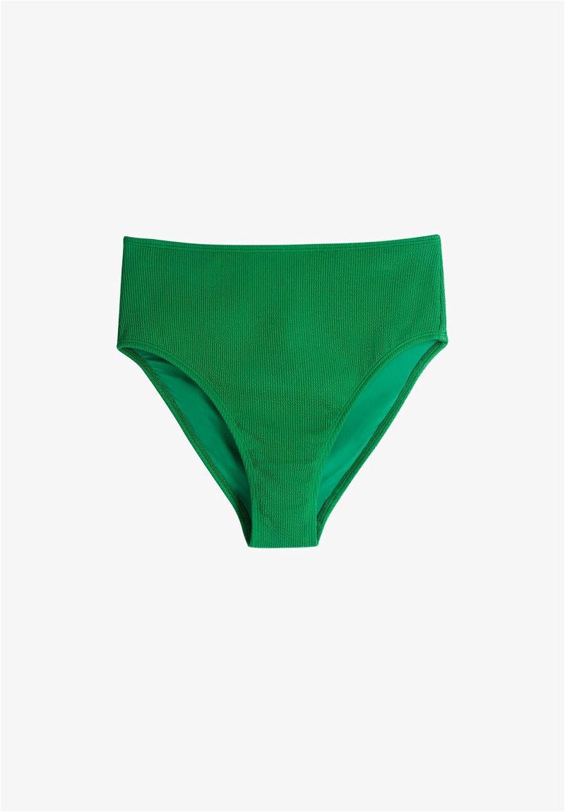 Heather High Waisted Bikini Bottoms, Green