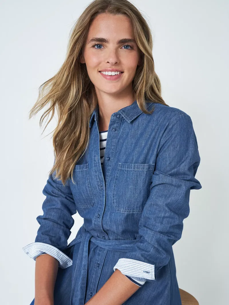 white christmas dresses Staple The Label Medium Wash Cotton Maverick Denim Dress main image 0