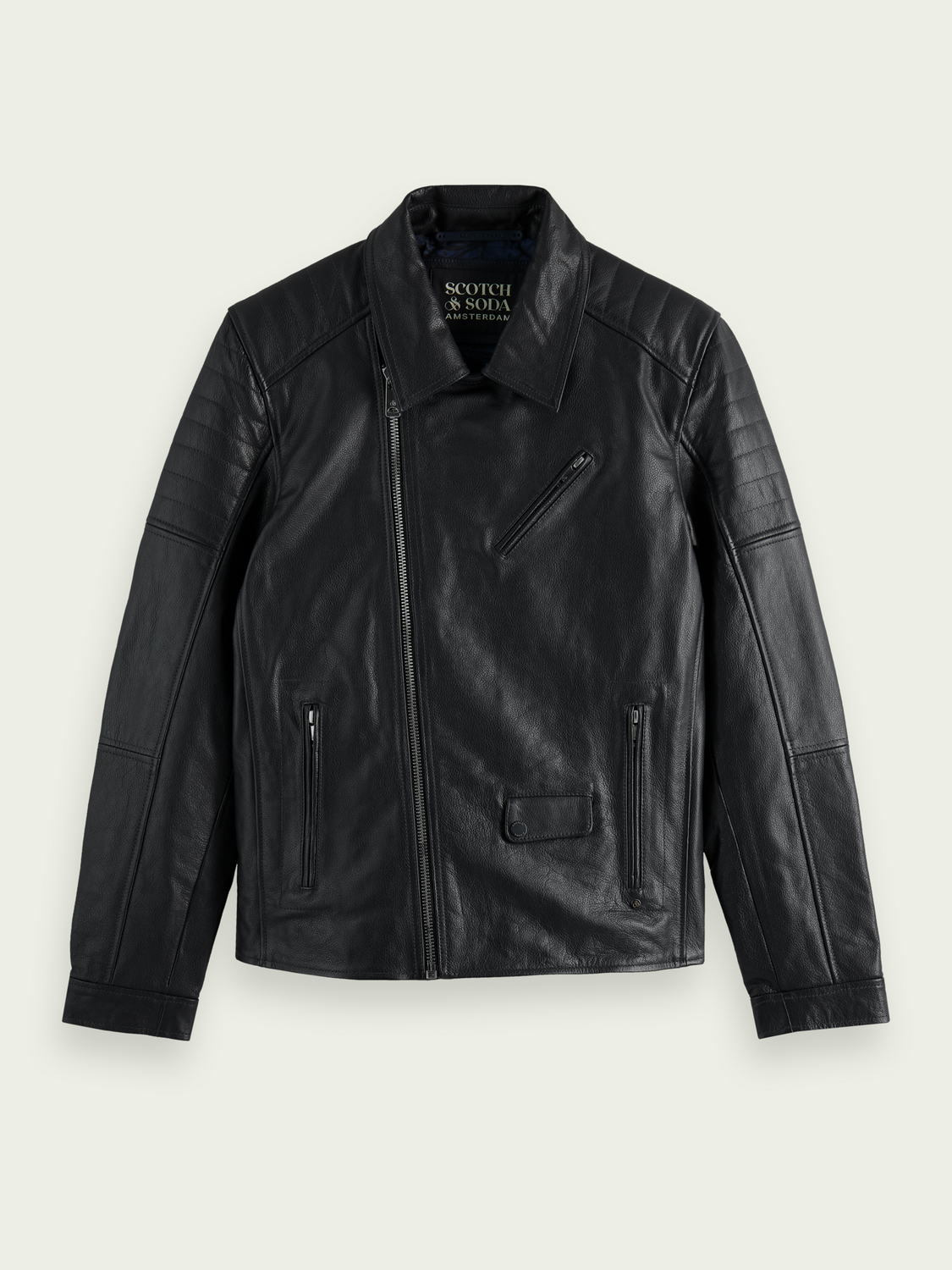 SCOTCH & SODA Leather Biker Jacket | Endource