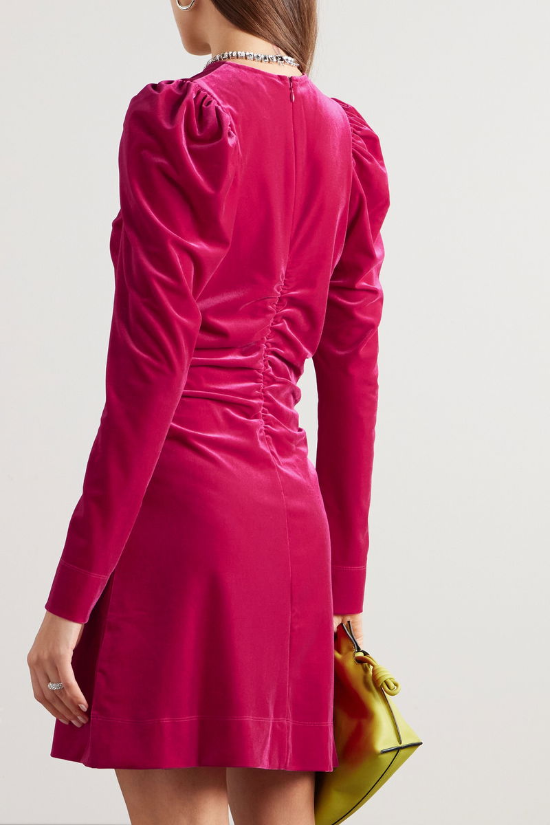 ganni pink velvet dress Ganni pink velvet dress A Piece Lux