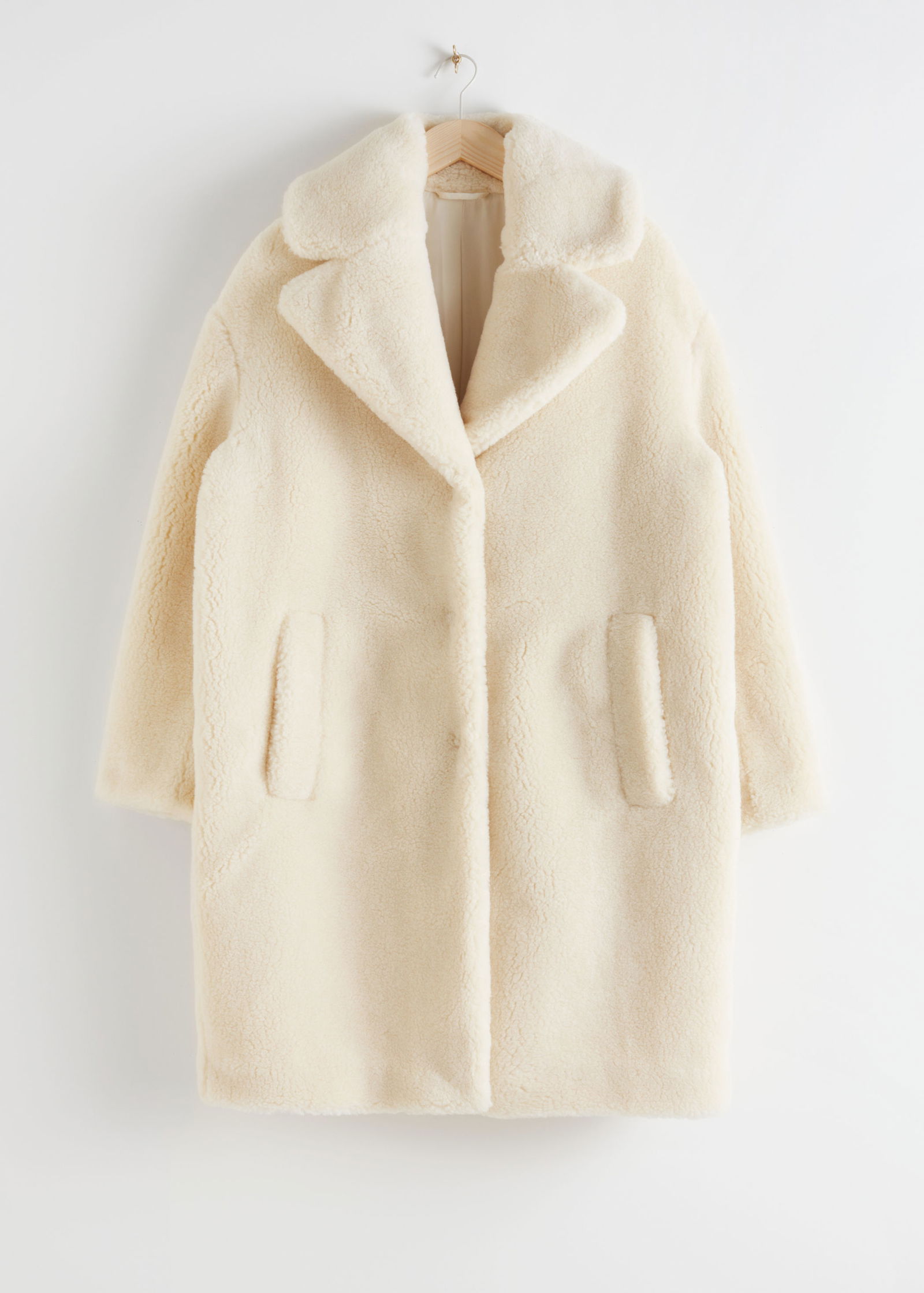 & OTHER STORIES Faux Shearling Coat in Cream | Endource