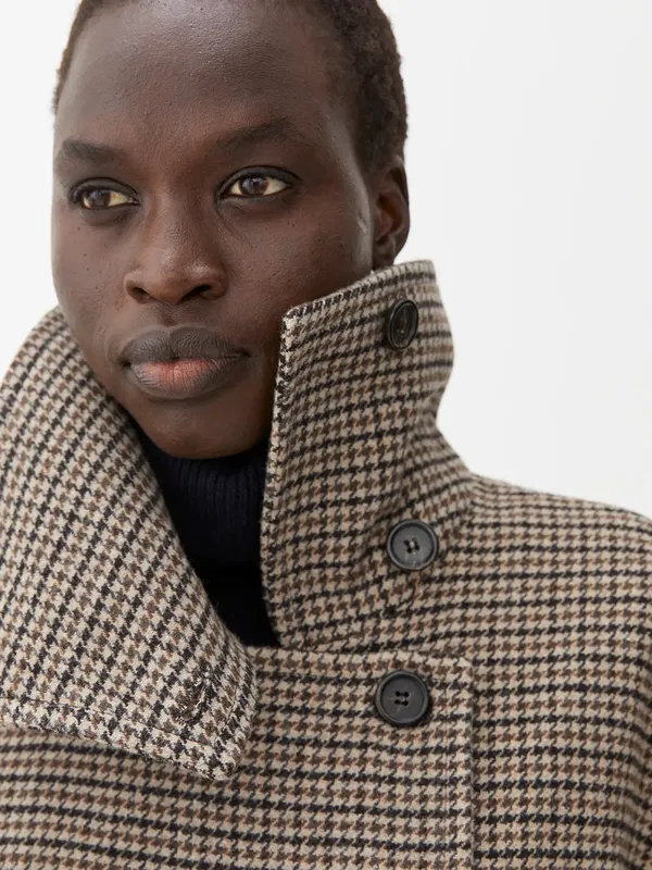 ARKET Chequered Wool-Blend Jacket | endource
