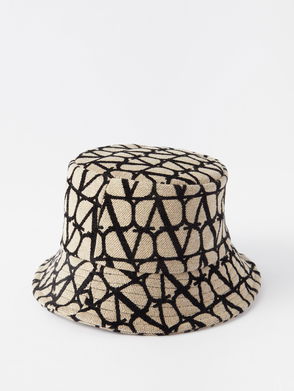 Loewe Ecru Anagram Bucket Hat - NOBLEMARS