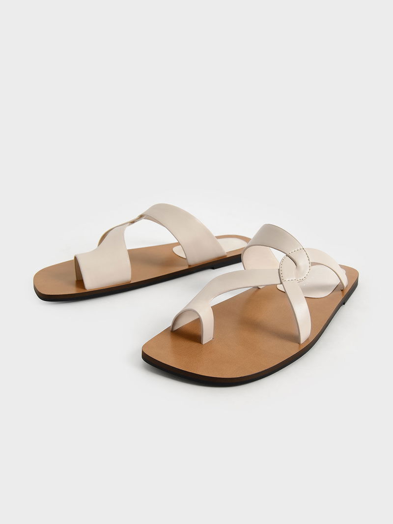CHARLES KEITH Toe-Ring Strappy Slide Sandals endource