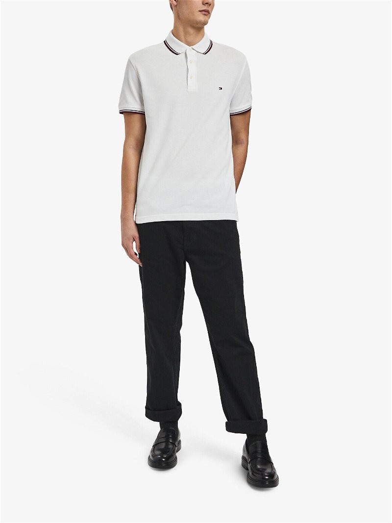 TOMMY HILFIGER 1985 Slim Fit Polo Shirt in White