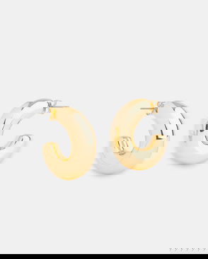 Bulbous Loop Hoop Earring in Gold Bulbous Loop Hoop Earring in Gold
