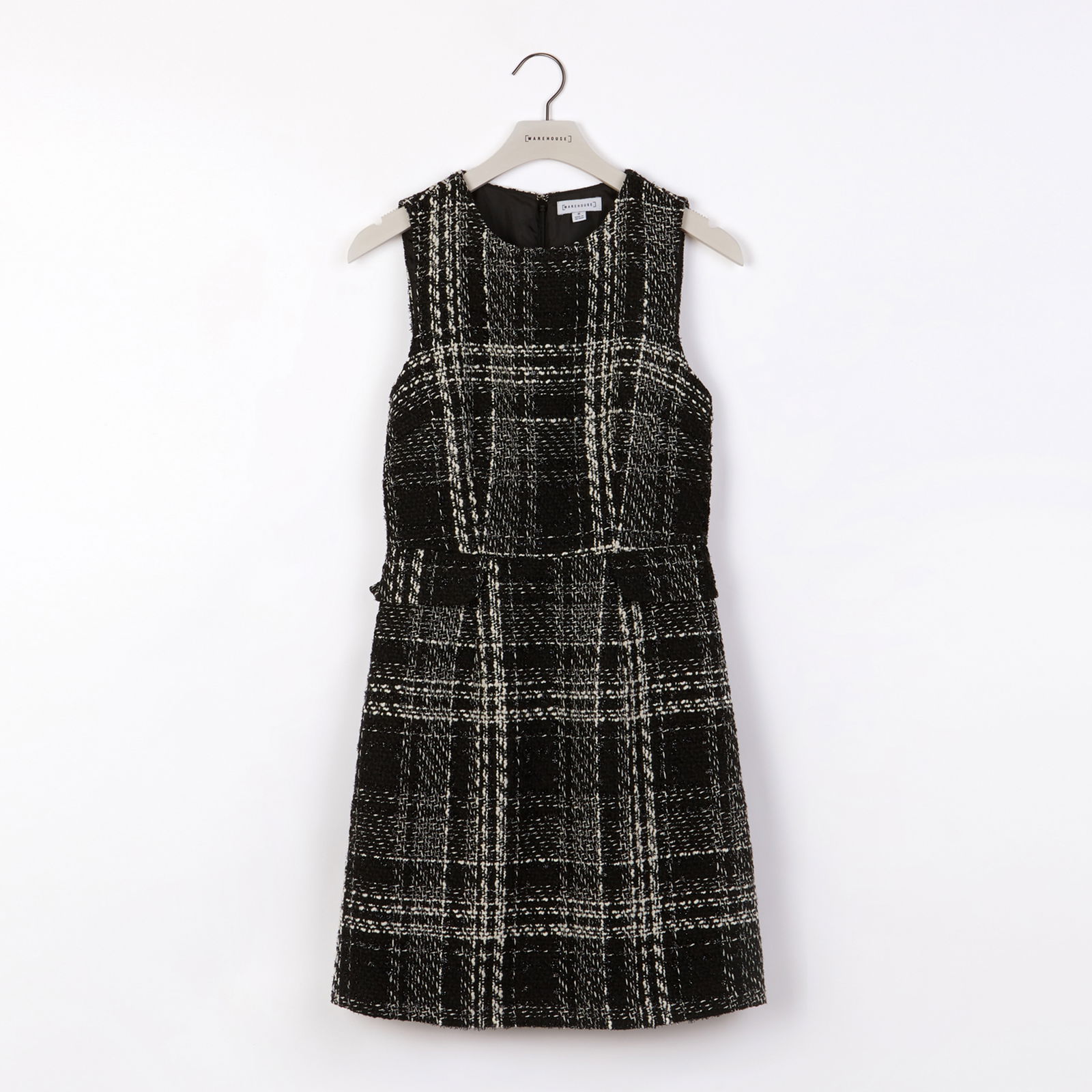 Womens Dresses Warehouse Mono Sparkle Tweed Dress WAREHOUSE Mono