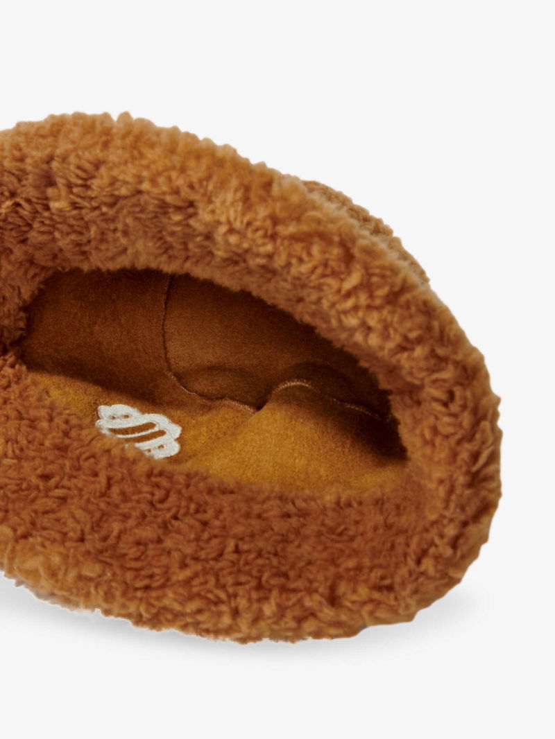 MAJE Ebobmoute Logo-Embroidered Sherpa Bucket Hat | endource display picture 2