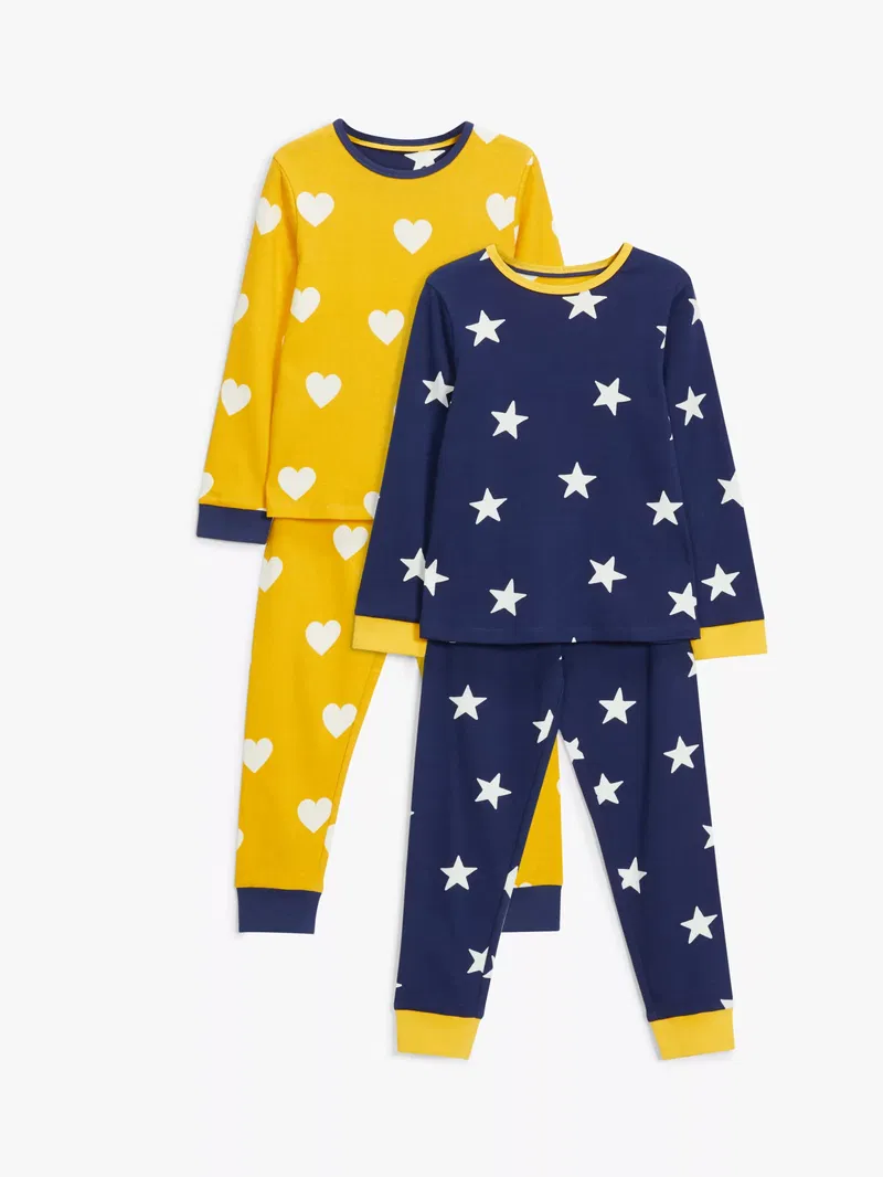 Shapes Print Pyjamas, Pack of 2