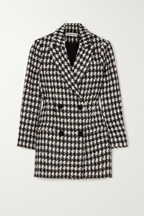 The Manhattan Houndstooth Dress In White