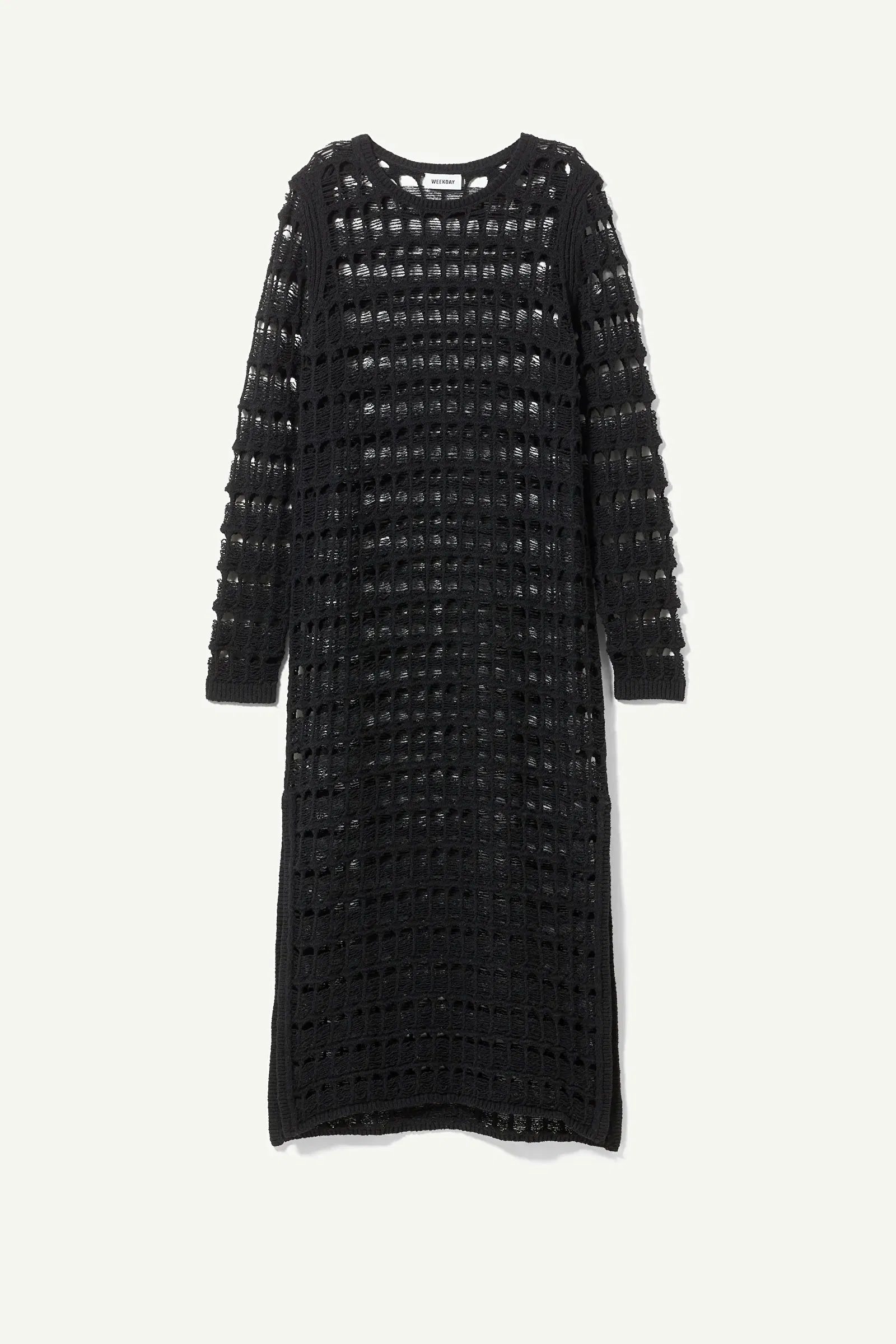 weekday knit dress Weekday turtle neck knitted maxi sweater dress in light mole melange  exclusive to ASOS