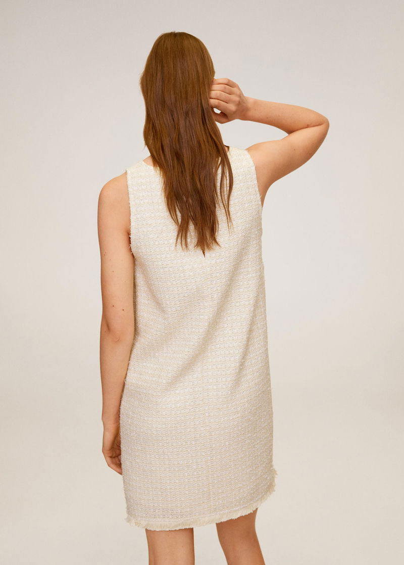 mango short tweed dress Women's Stripped Tweed Dress