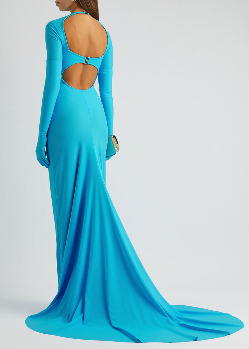 BALENCIAGA Gloved Stretch-Jersey Gown | endource