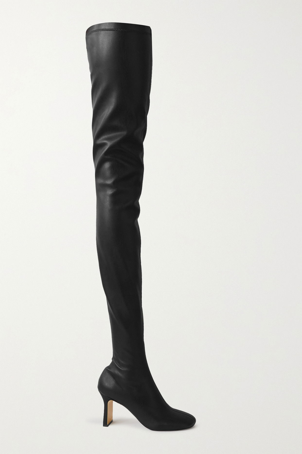 STELLA MCCARTNEY Ivy Vegetarian Leather Over-The-Knee Boots in Black ...