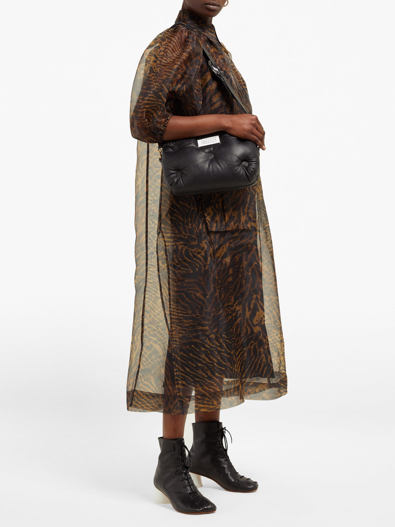 ganni tiger print organza dress Ganni Printed Organza Dress - Tiger