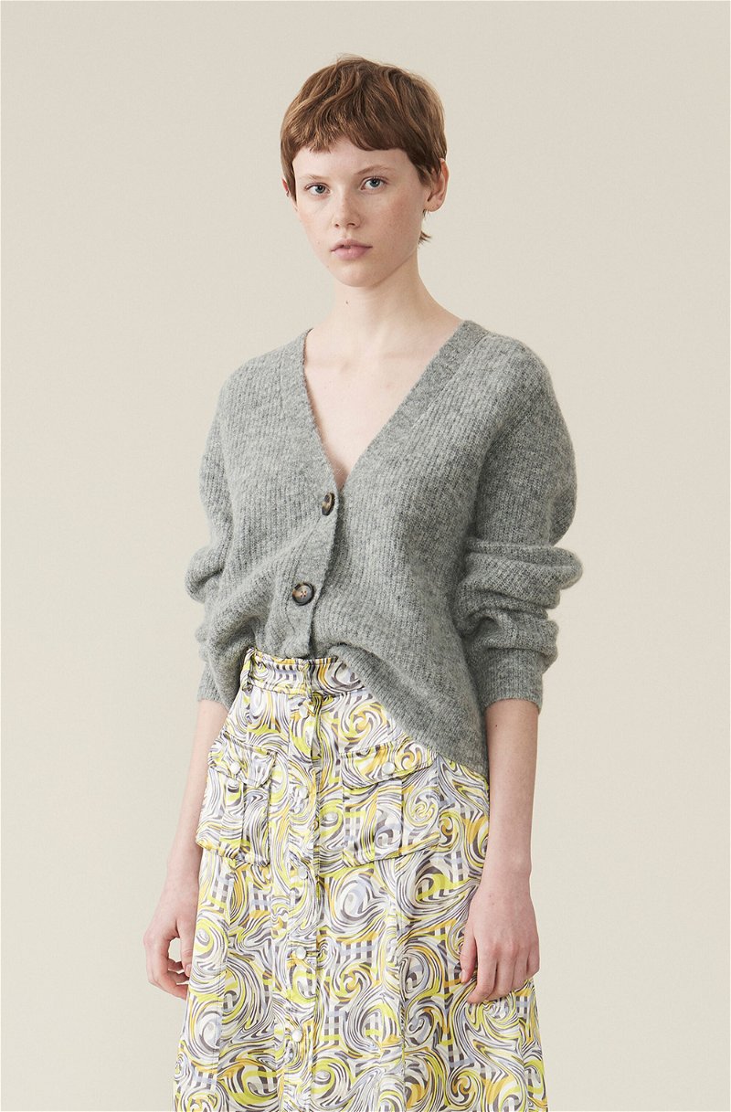 Paloma Melange Grey Soft Wool Cardigan