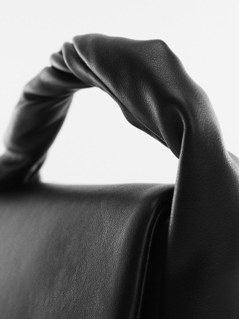 MANGO Faux Leather Grab Bag in Black Endource