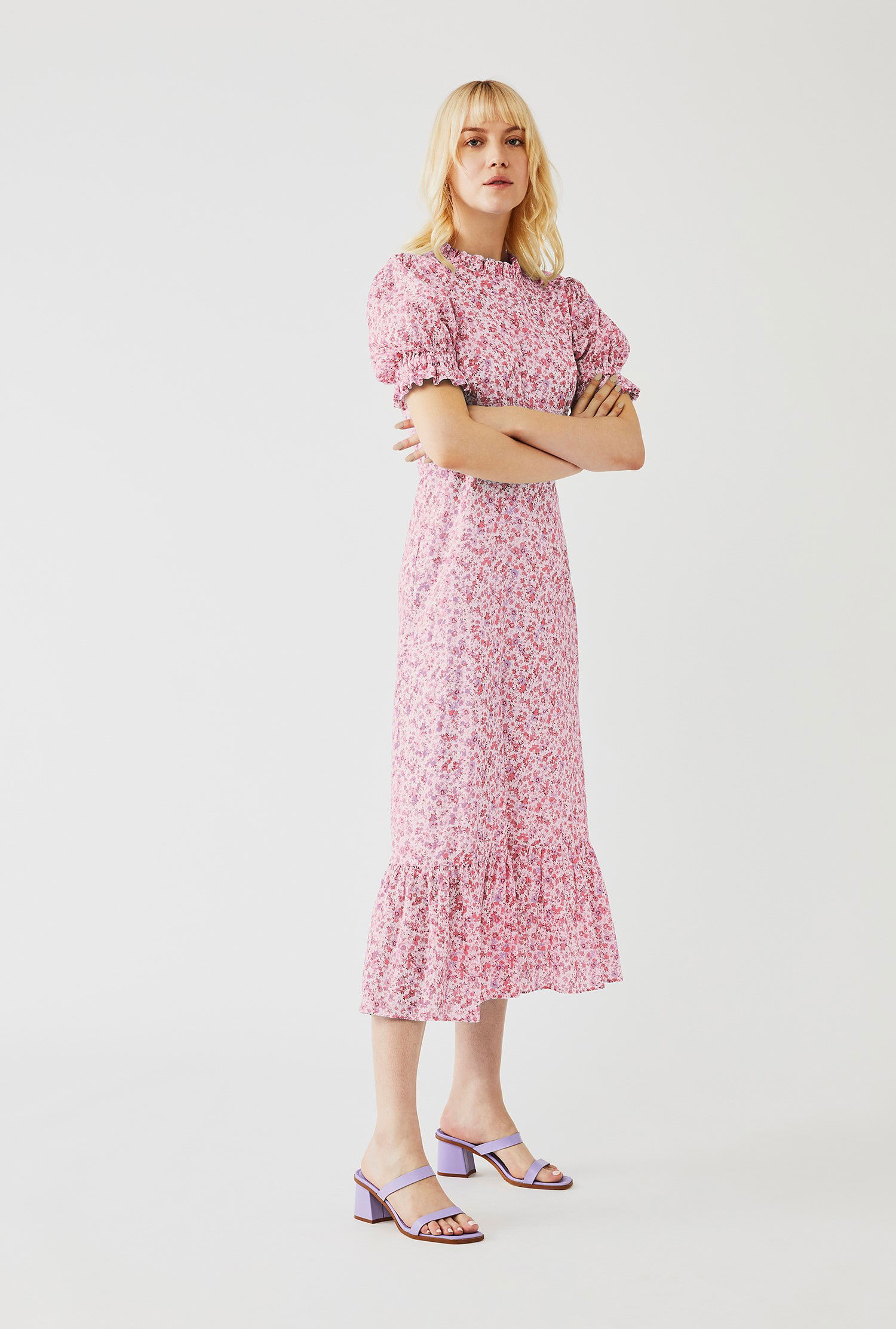 ghost solene dress pink GHOST Solene Dress