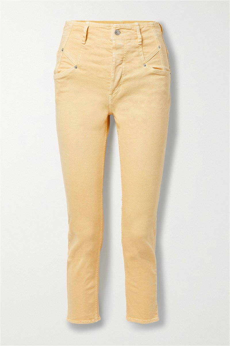 Yellow High-rise carrot-leg jeans, Toteme