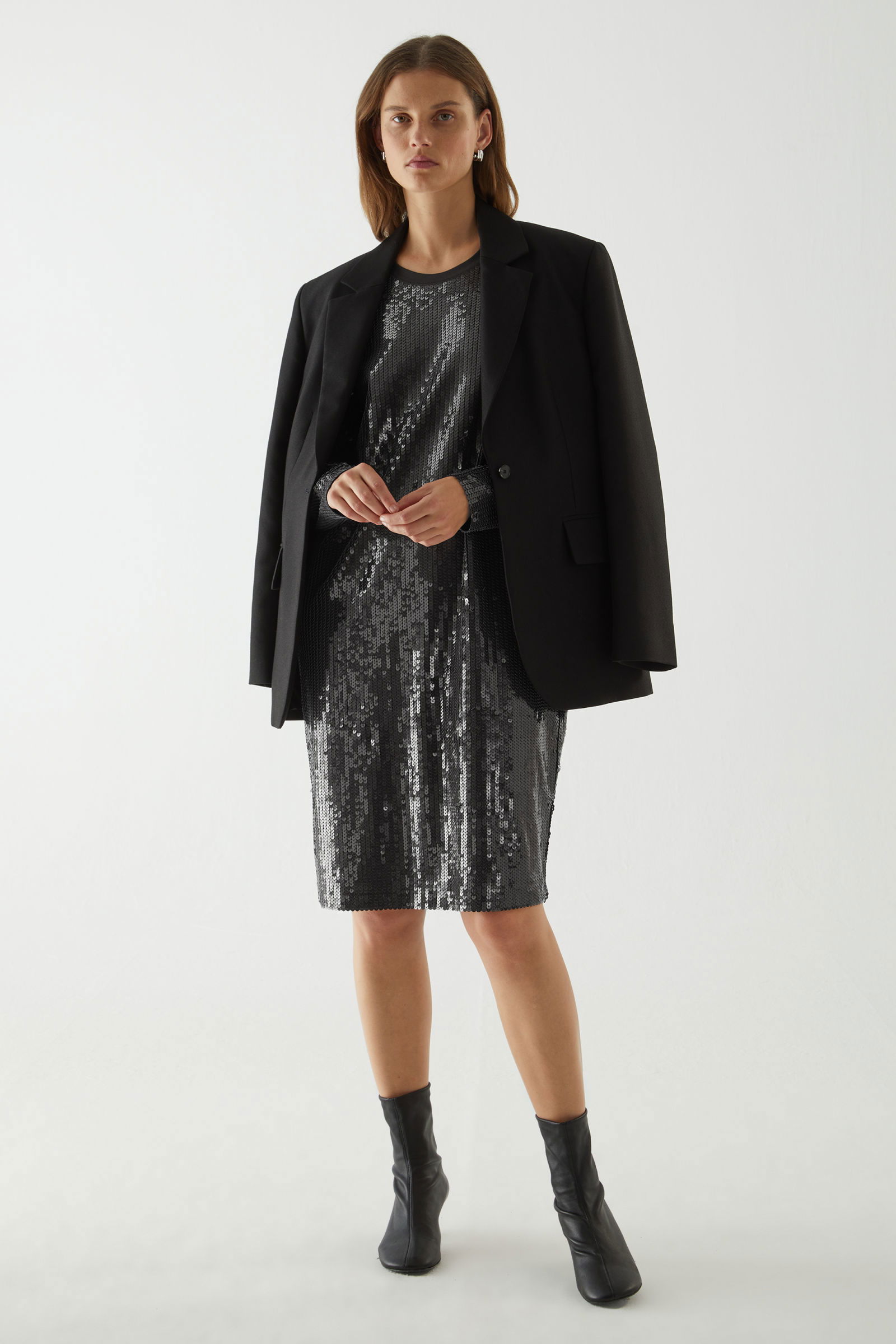 cos sequin dress COS Recycled Sequinned Mini Dress
