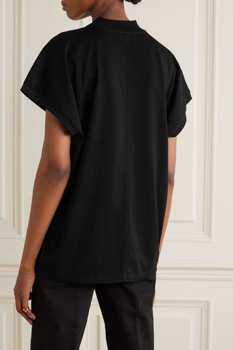 THE ROW Demonte Cotton-Jersey T-Shirt in Black | endource 