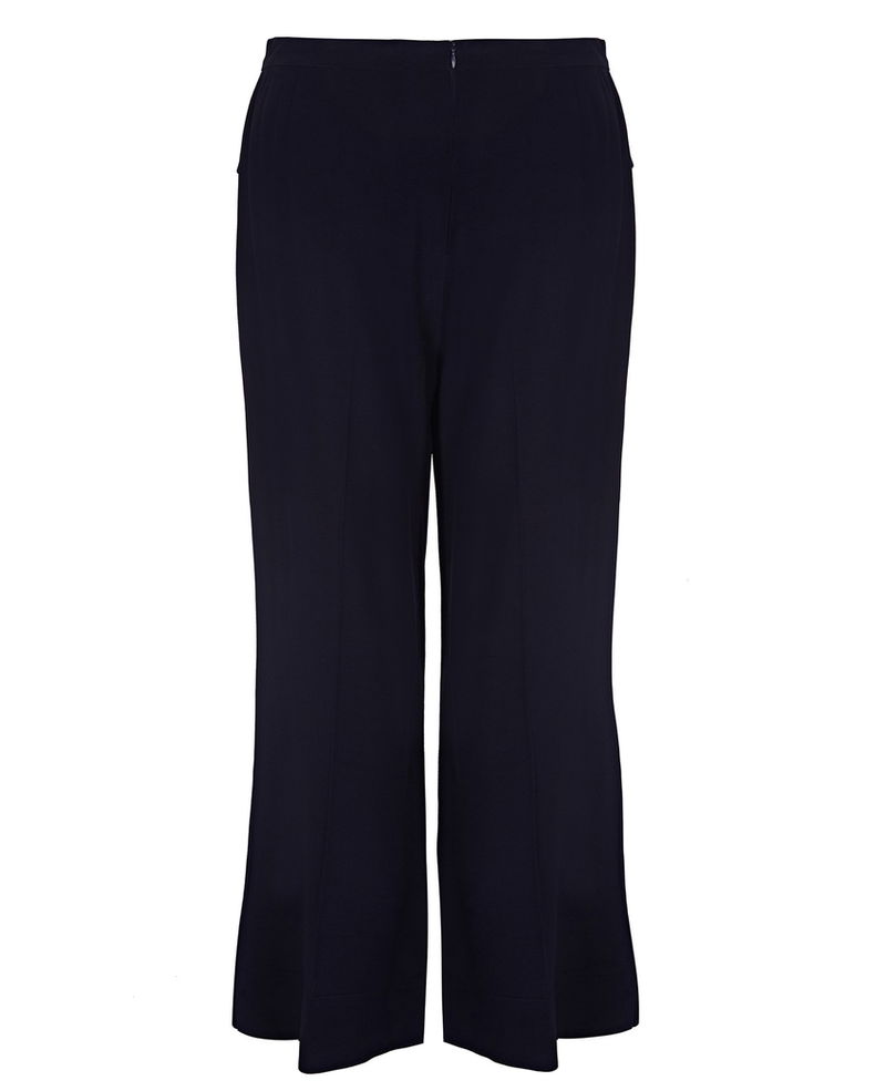 Reiss Black Lili Kick Flare Trousers