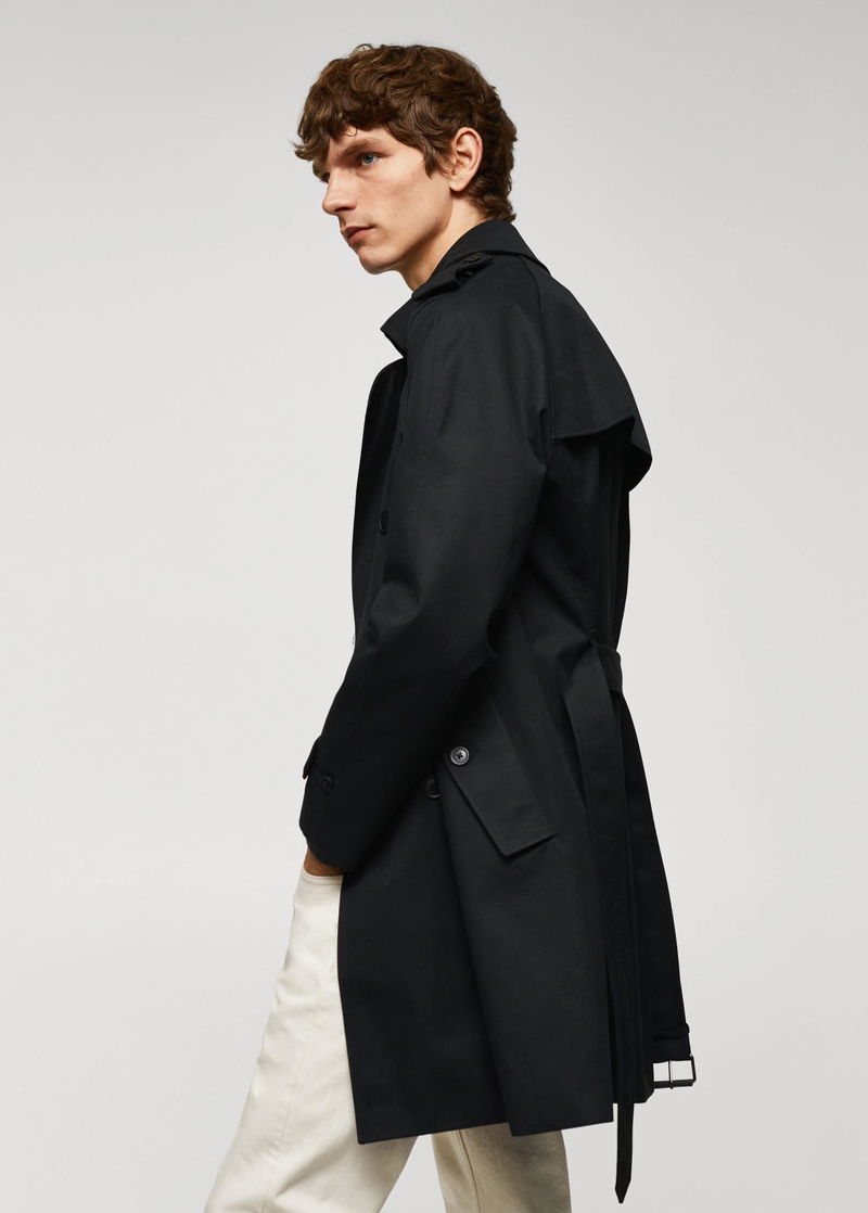 MANGO Classic Water-Repellent Trench Coat endource