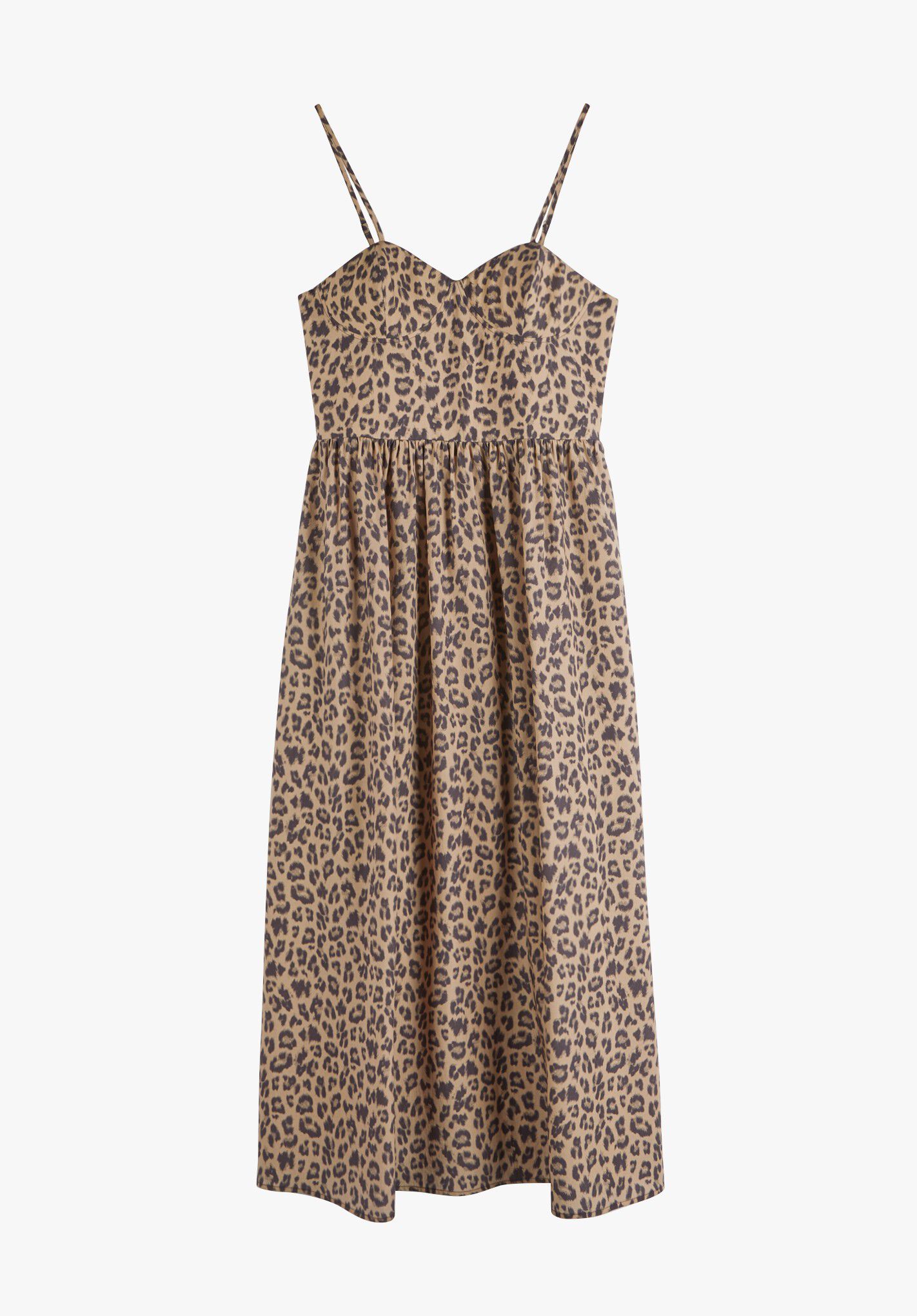 HUSH Bee Strappy Midi Dress in Leopard | Endource