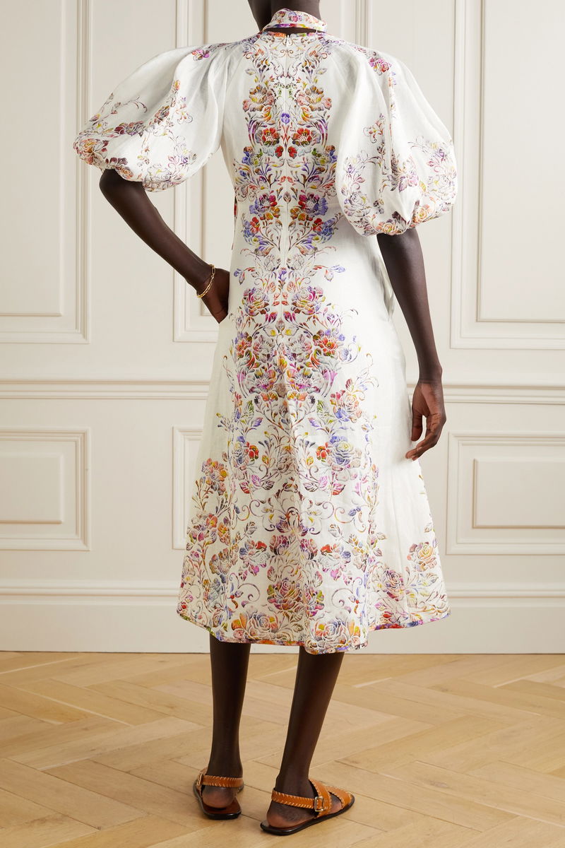 zimmermann prima embroidered midi dress Zimmermann Prima Tiered Gown (For Hire) – EKOLUV main image 0