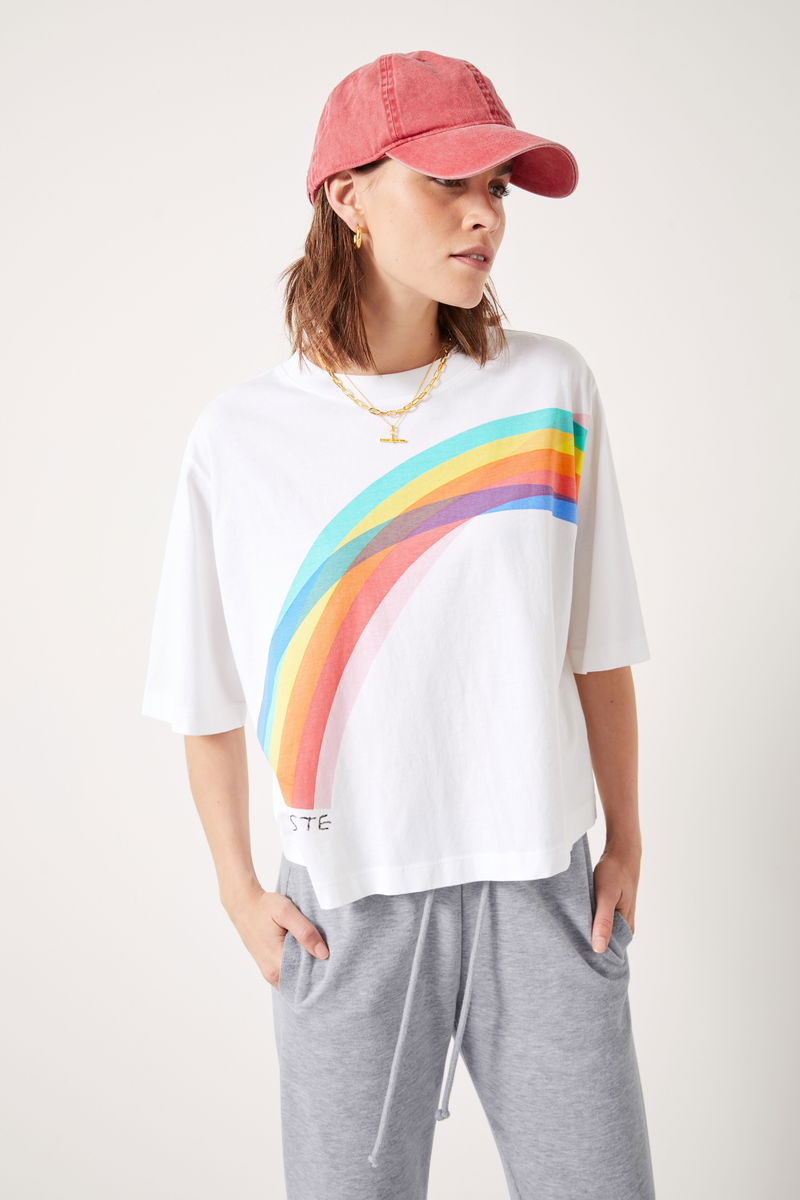 oversized rainbow t shirt