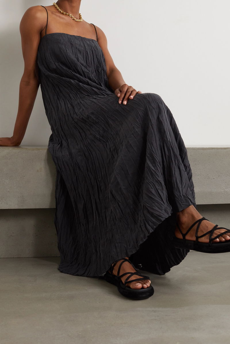 elowen ruffle maxi dress in pink High Attraction Ruffle Maxi Dress - Stylish Pink Gown