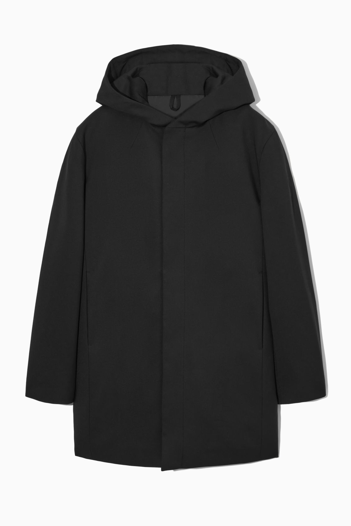 COS Hooded Padded Parka in BLACK | Endource