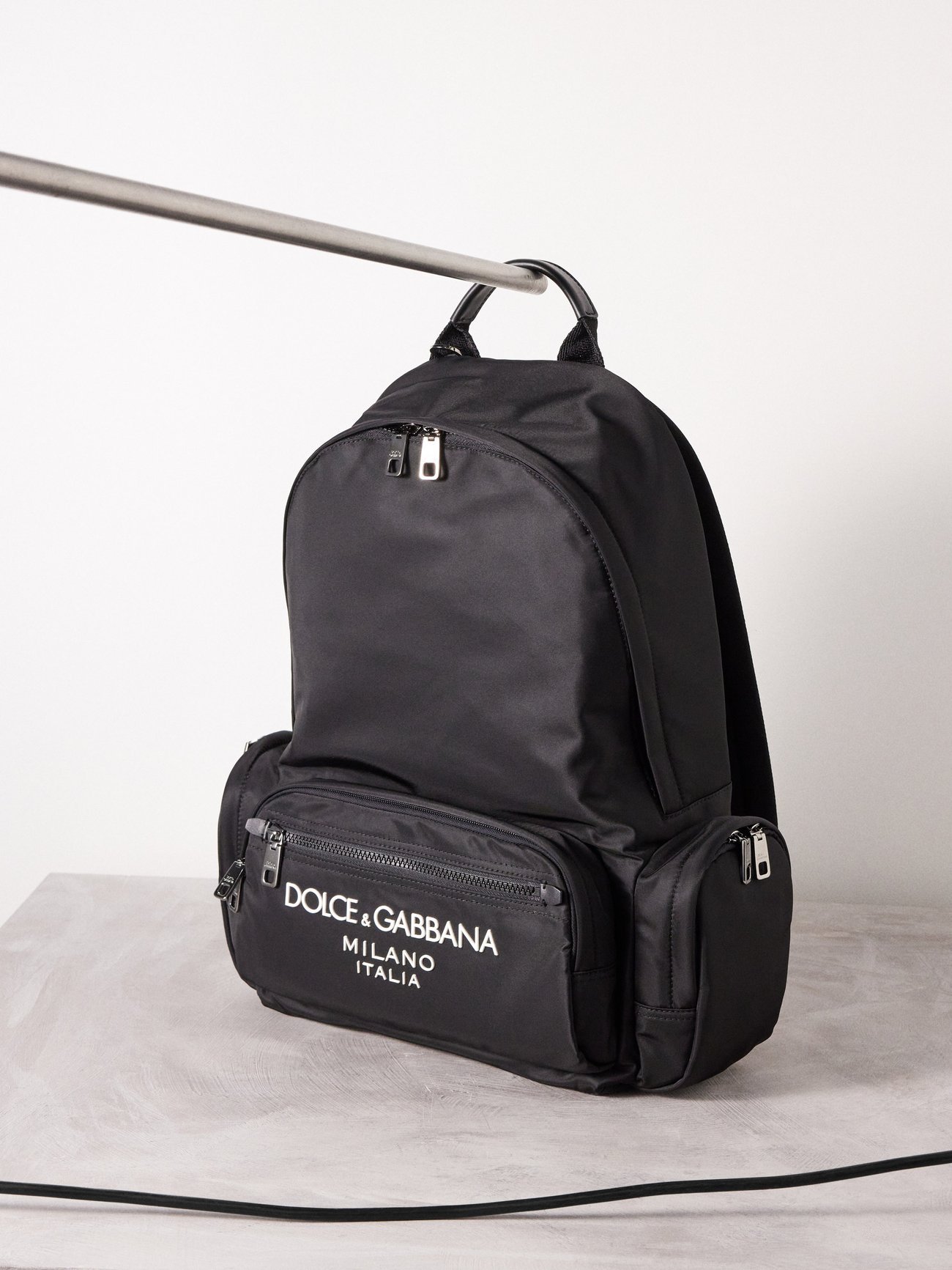 DOLCE & GABBANA Logo-Embossed Nylon Backpack | endource