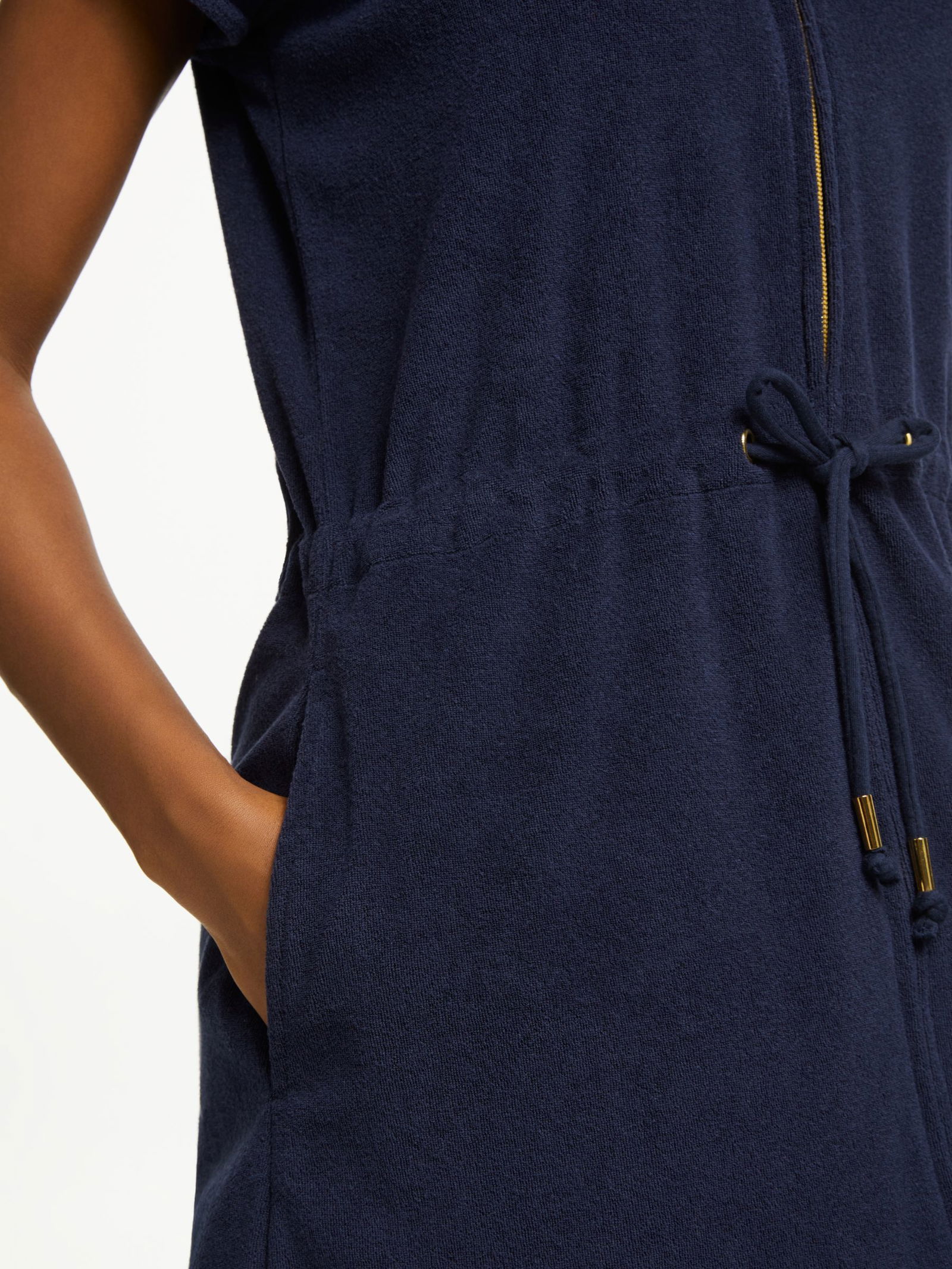 ladies towelling beach dress John Lewis Zip Front Towelling Beach Mini Dress