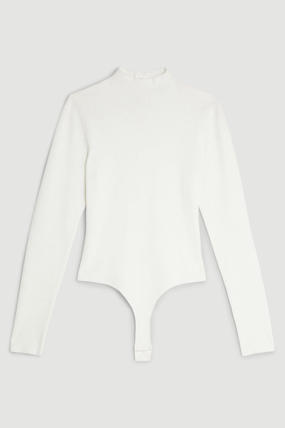 KAREN MILLEN Premium Viscose Blend Body Contouring Knit Bodysuit Endource