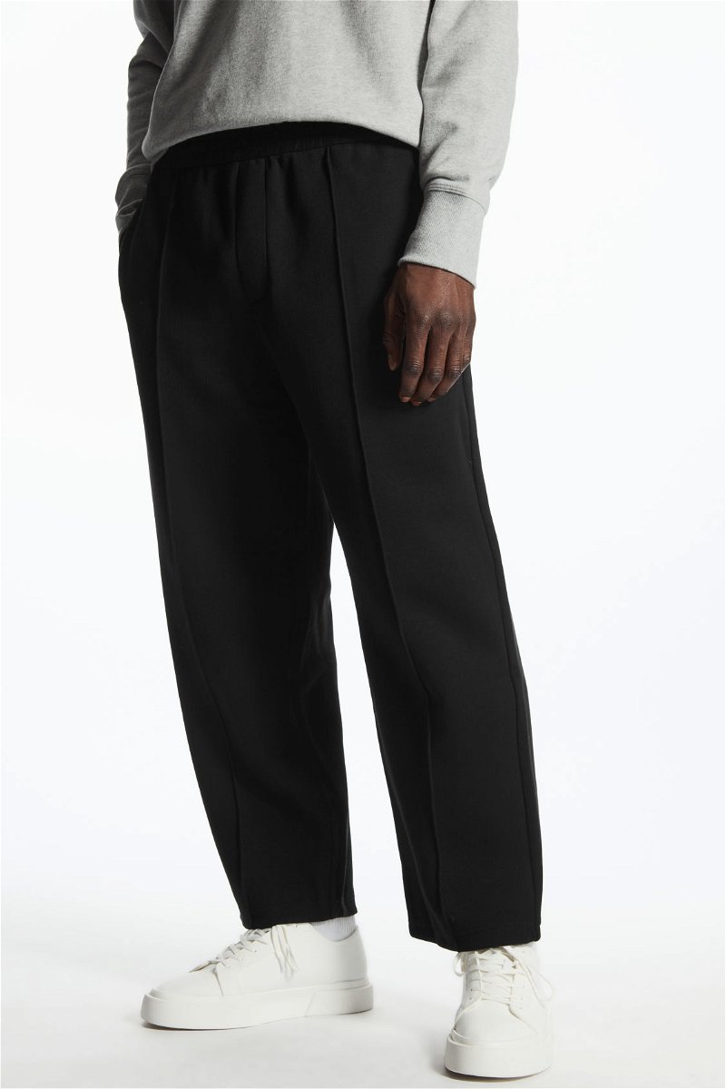 COS Pintucked Joggers in BLACK