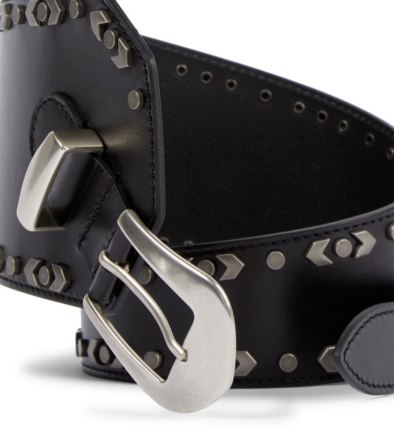 ISABEL MARANT Belly Embellished Leather Belt endource