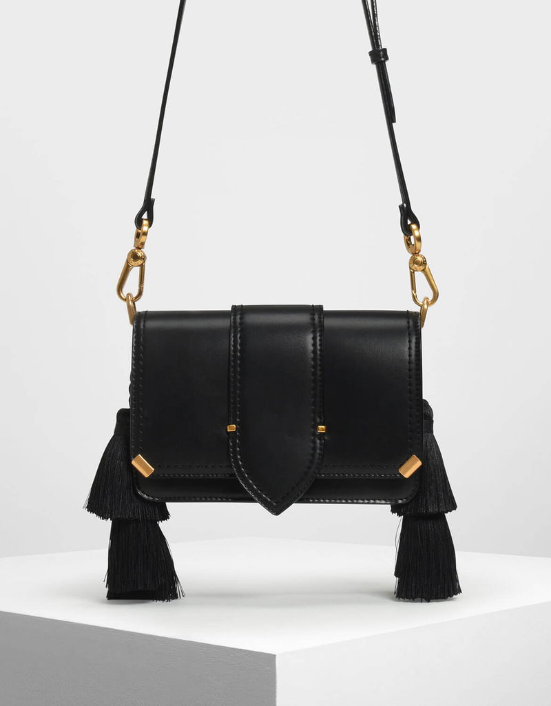CHARLES & KEITH Tassel Shoulder Bag Endource