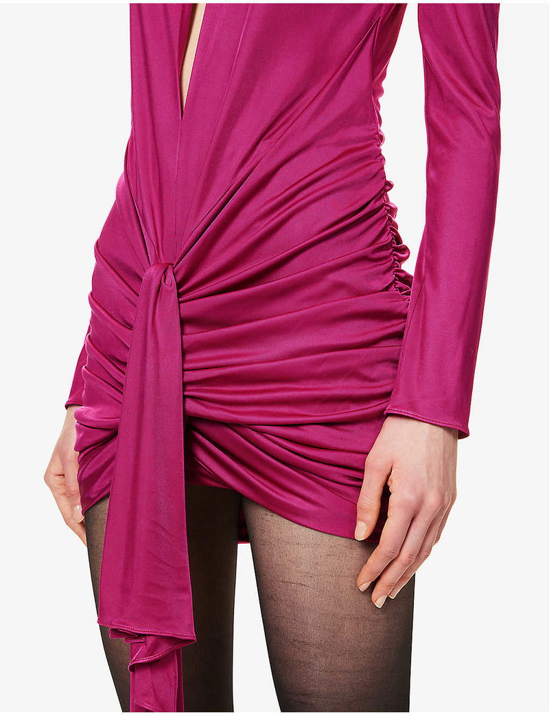 ysl cut out dress Saint Laurent Cut-out Silk Dress