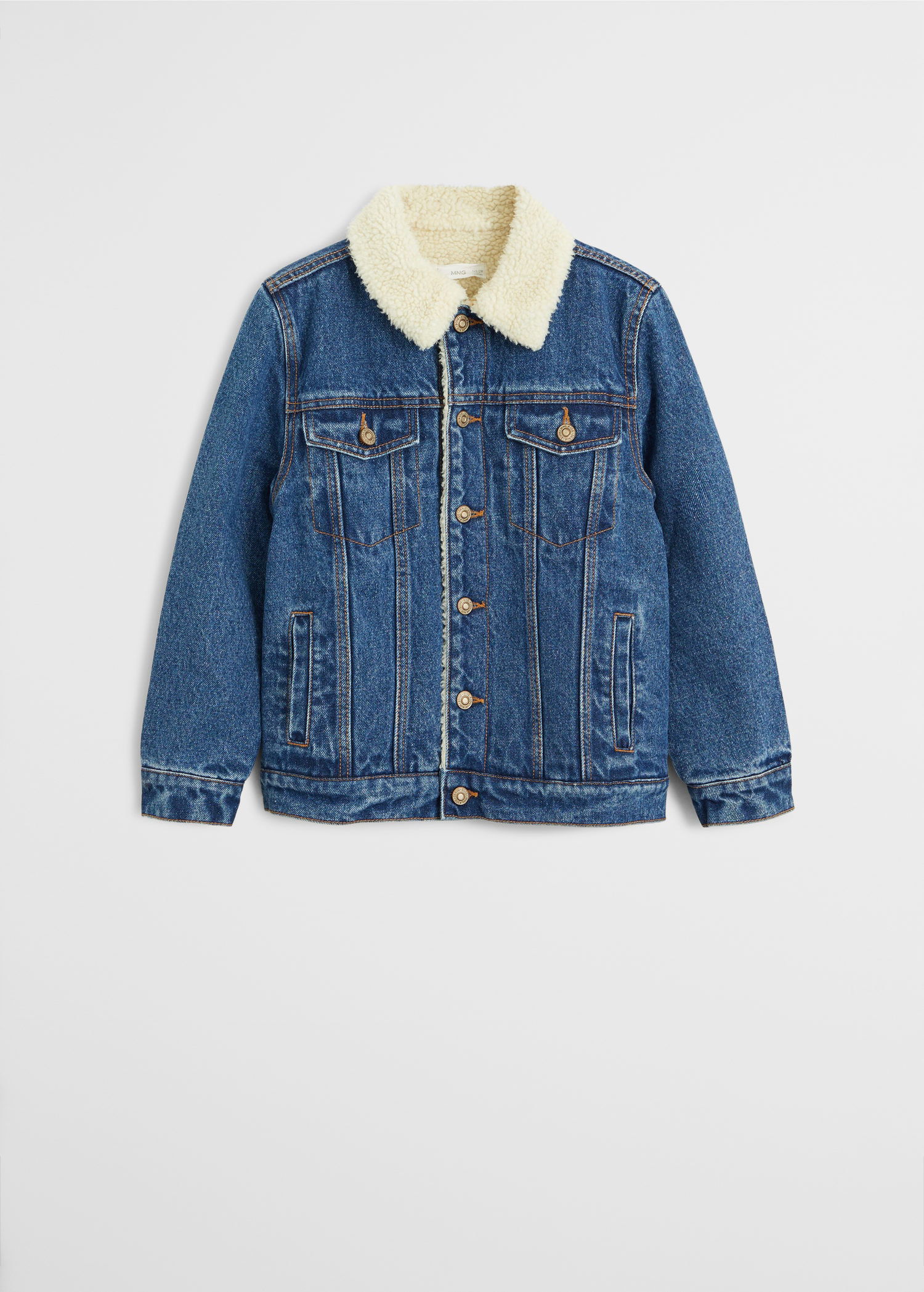 h&m sherpa denim jacket