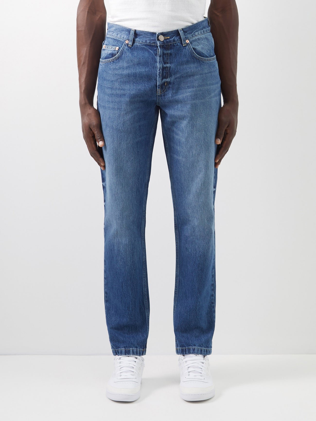 Blue Open selvedge-denim organic-cotton low-rise jeans, Raey