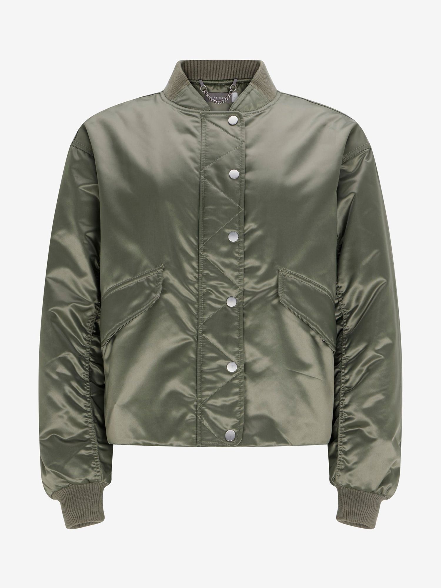 Mint Green Butterfly Print Men's Bomber Jacket