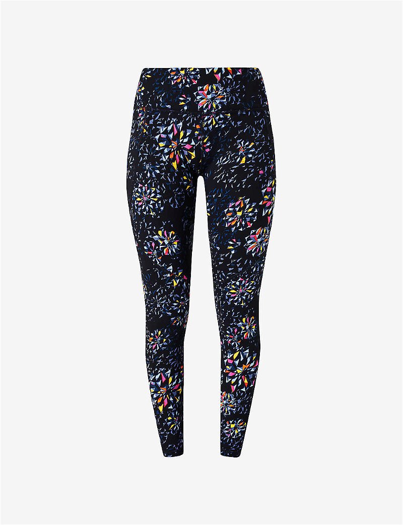 SWEATY BETTY Power Abstract-Print Stretch-Woven Leggings in Black