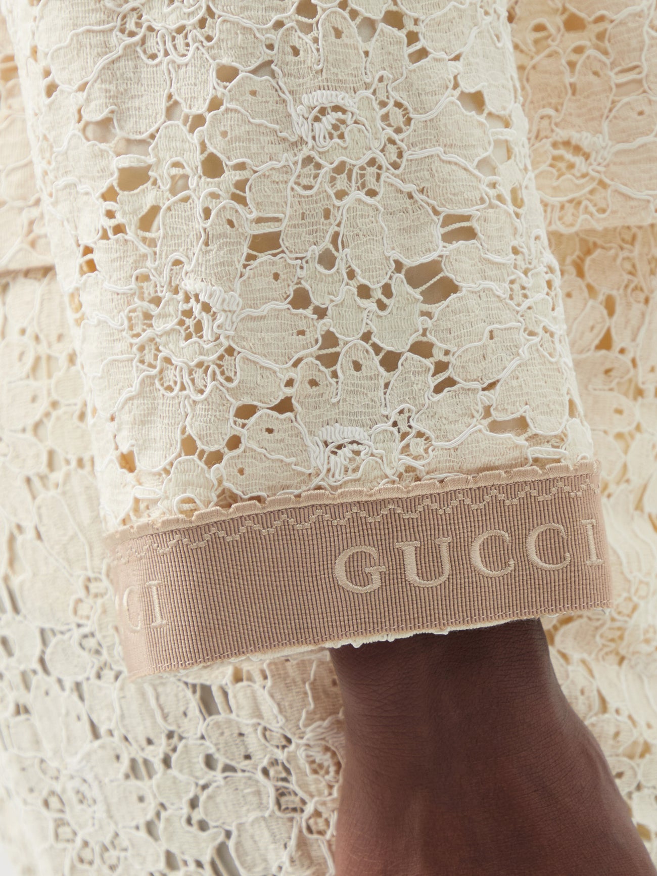 GUCCI Collarless Broderie-Anglaise Jacket, image 4 of 6