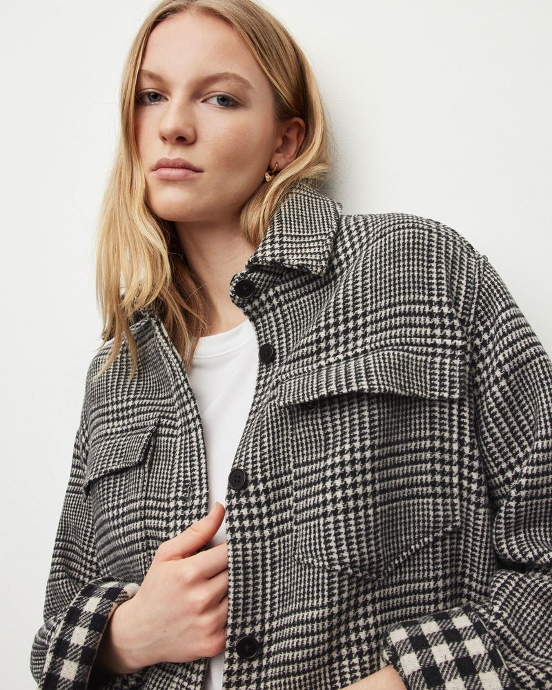 ALLSAINTS Sophie Monochrome Checked Jacket | endource display picture 3