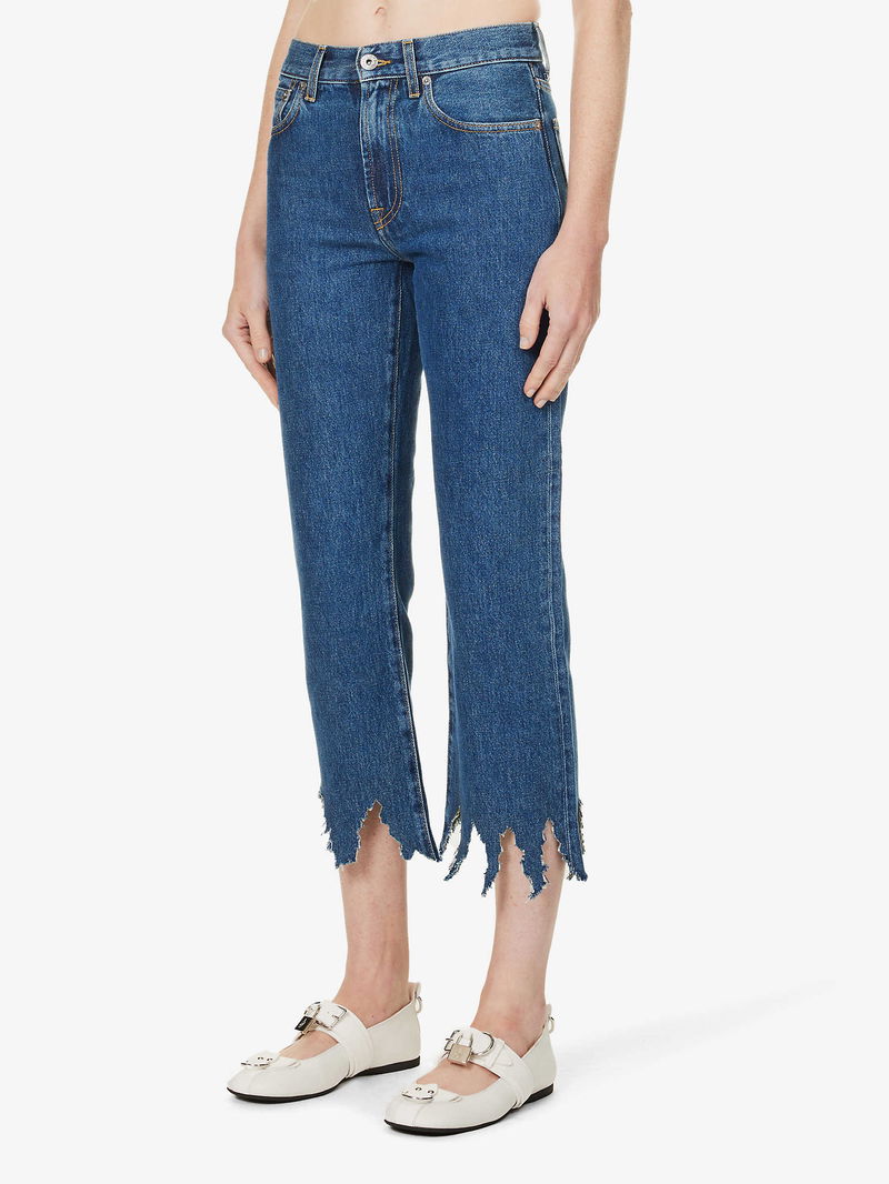 JW ANDERSON Straight-Leg Mid-Rise Jeans in INDIGO