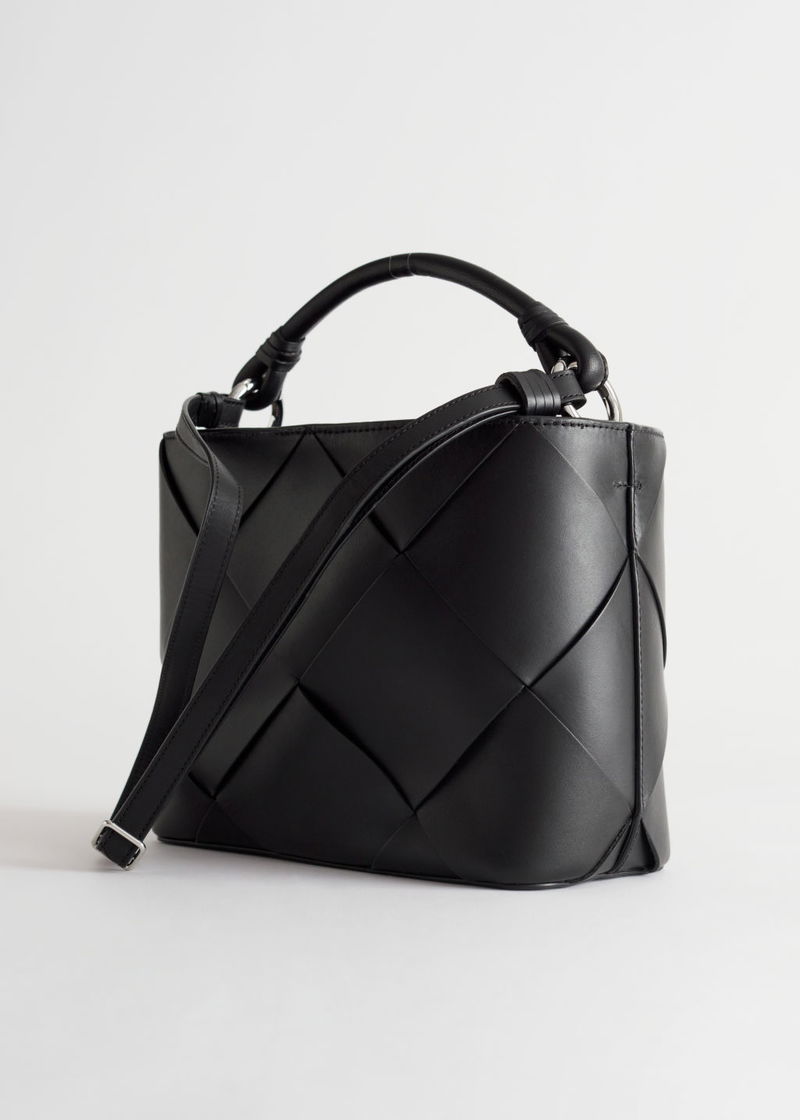 OTHER STORIES Braided Leather Bucket Bag endource