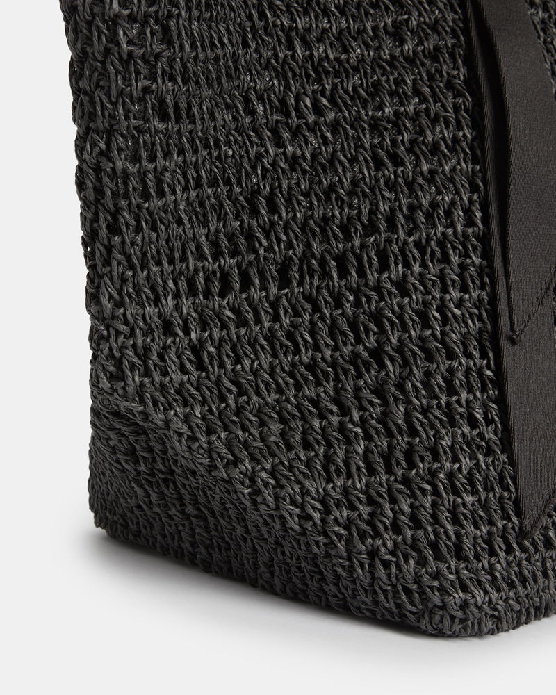 ALLSAINTS Jacqueline Straw Tote Bag in Black Endource