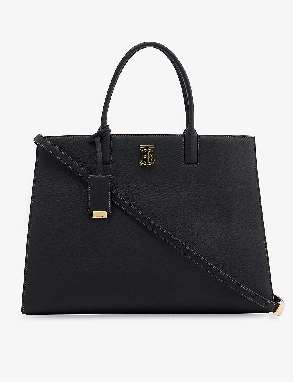 BURBERRY Frances Medium Leather Tote Bag in BLACK | Endource