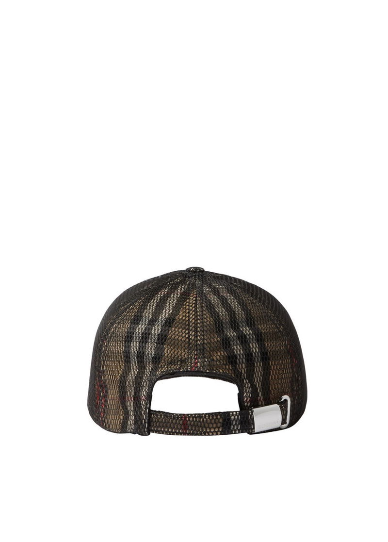 BURBERRY Mesh Overlay Check Baseball Cap | endource display picture 3